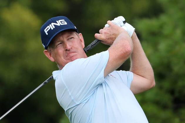 September 15, 2018 - Grand Blanc, Michigan, United States - Jeff Maggert of Sea Pines, South Carolina hits from the 13th tee during the second round of the The Ally Challenge golf tournament presented by McLaren at Warwick Hills Golf & Country Club in Grand Blanc, MI, USA Saturday, September 15, 2018. The Ally Challenge 2018  - ZUMAn230 20180915_zaa_n230_1093 Copyright: xAmyxLemusx