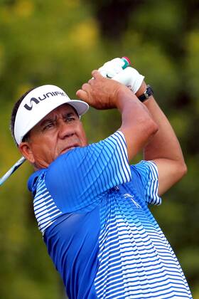 September 15, 2018 - Grand Blanc, Michigan, United States - Esteban Toledo of Mexicali, Mexico hits from the 13th tee during the second round of the The Ally Challenge golf tournament presented by McLaren at Warwick Hills Golf & Country Club in Grand Blanc, MI, USA Saturday, September 15, 2018. The Ally Challenge 2018  - ZUMAn230 20180915_zaa_n230_1096 Copyright: xAmyxLemusx