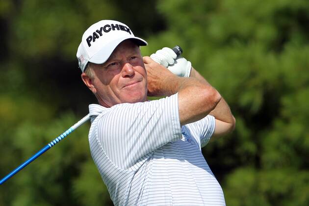 September 15, 2018 - Grand Blanc, Michigan, United States - Jeff Sluman of Delray Beach, Florida hits from the 13th tee during the second round of the The Ally Challenge golf tournament presented by McLaren at Warwick Hills Golf & Country Club in Grand Blanc, MI, USA Saturday, September 15, 2018. The Ally Challenge 2018  - ZUMAn230 20180915_zaa_n230_1101 Copyright: xAmyxLemusx