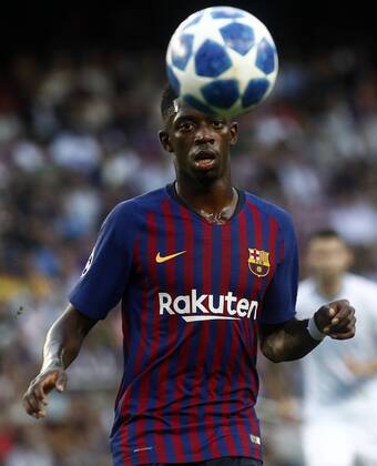 Partido de la Champions League disputado entre Barcelona y PSV. En la imagen, Dembele.Champions League match. Barcelona vs PSV. In this picture, Dembele.