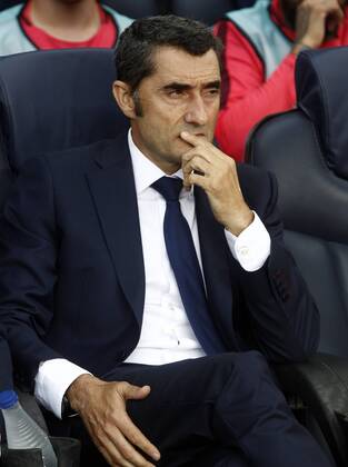 Partido de la Champions League disputado entre Barcelona y PSV. En la imagen, Valverde.Champions League match. Barcelona vs PSV. In this picture, Valverde.