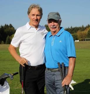 VfB Stuttgart Golf Cup 2018 Deutschland, Marrhördt, 19.09.2018, Fussball, Bundesliga, Saison 2018 2019, VfB Stuttgart Golf Cup 2018: v.l. Roland Hattenberger, Herrmann Ohlicher.