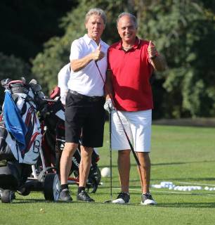 VfB Stuttgart Golf Cup 2018 Deutschland, Marrhördt, 19.09.2018, Fussball, Bundesliga, Saison 2018 2019, VfB Stuttgart Golf Cup 2018: v.l. Roland Hattenberger, Hansi Müller.