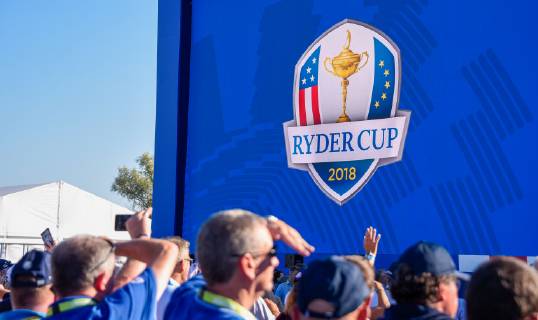 Golf, Ryder Cup, Eröffnungsfeier Illustration GOLF : Cup Ryder 2018 - St Quentin en Yvelines - 27 09 2018 FedericoPestellini Panoramic 