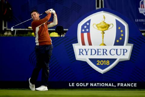 Rory McIlroy of Northern Ireland (Team Europ) GOLF : Ryder Cup 2018 - Guyancourt - 29 09 2018 JBAutissier Panoramic 