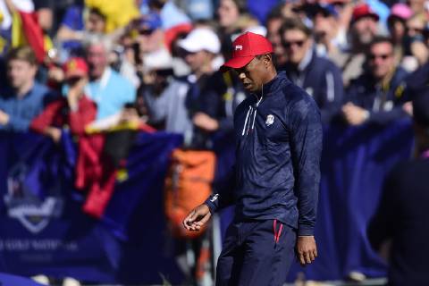 Tiger Woods (Team USA) arrivant au Tee 1 GOLF : Ryder Cup 2018 - Guyancourt - 30 09 2018 JBAutissier Panoramic