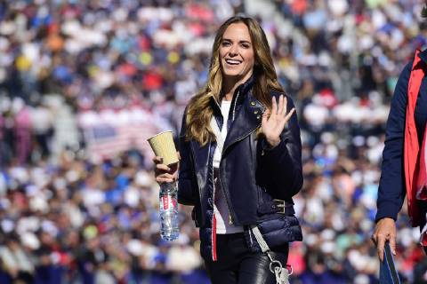 Jena Sims femme de Brooks Koepka (Team USA) GOLF : Ryder Cup 2018 - Guyancourt - 30 09 2018 JBAutissier Panoramic 
