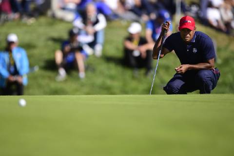Tiger Woods (Team USA) GOLF : Ryder Cup 2018 - Guyancourt - 30 09 2018 JBAutissier Panoramic 