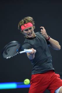 (181002) -- BEIJING, Oct. 2, 2018 -- Alexander Zverev of Germany hits a return during the men s singles first round match against Roberto Bautista Agut of Spain at China Open tennis tournament in Beijing, China, Oct. 2, 2018. Alexander Zverev won 2-0. ) (SP)CHINA-BEIJING-TENNIS-CHINA OPEN-MEN S SINGLES (CN) JuxHuanzong