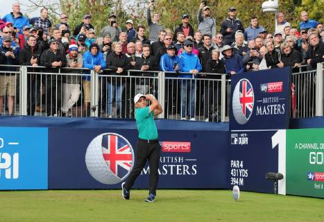Golf - 2018 Sky Sports British Masters - Thursday, First Round Francesco Molinari of Italy tees off at the first hole, at Walton Heath Golf Club. COLORSPORT ANDREW COWIE
