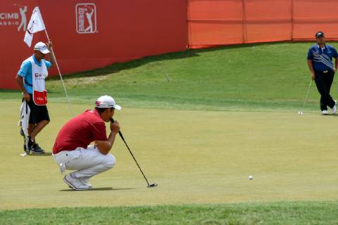 October 11, 2018 - Kuala Lumpur, Malaysia - Byeong Hun An of South Korea on first round of the CIMB Classic at TPC Kuala Lumpur on October 11, 2018 in Kuala Lumpur, Malaysia CIMB Classic - Round One  - ZUMAn230 20181011_zaa_n230_130 Copyright: xChrisxJungx
