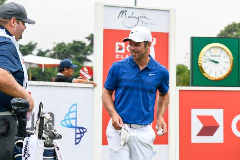 October 11, 2018 - Kuala Lumpur, Malaysia - Paul Casey of England in action during the first round of the CIMB Classic at TPC Kuala Lumpur on 11 October, 2018 in Kuala Lumpur, Malaysia CIMB Classic - Round One  - ZUMAn230 20181011_zaa_n230_125 Copyright: xChrisxJungx