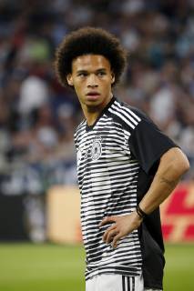 München, Deutschland, UEFA Nations League, Deutschland vs. Frankreich 0 : 0 am 06. 09. 2018 in der Allianz-Arena in München Leroy SANE (GER) ** Gemäß den Vorgaben des DFB ( Deutscher Fußball Bund ) ist es untersagt, in dem Stadion und oder vom Spiel angefertigte Fotoaufnahmen in Form von Sequenzbildern und oder videoähnlichen Fotostrecken zu verwerten bzw. verwerten zu lassen. **