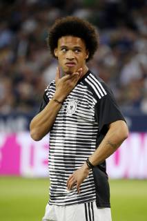 München, Deutschland, UEFA Nations League, Deutschland vs. Frankreich 0 : 0 am 06. 09. 2018 in der Allianz-Arena in München Leroy SANE (GER) ** Gemäß den Vorgaben des DFB ( Deutscher Fußball Bund ) ist es untersagt, in dem Stadion und oder vom Spiel angefertigte Fotoaufnahmen in Form von Sequenzbildern und oder videoähnlichen Fotostrecken zu verwerten bzw. verwerten zu lassen. **