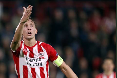 Luuk de Jong of PSV during the UEFA Champions League group C match between PSV Eindhoven and Tottenham Hotspur FC at the Phillips stadium on October 24, 2018 in Eindhoven, The Netherlands UEFA Champions League 2018 2019 xVIxVIxImagesx xMauricexvanxSteenxIVx 12548509