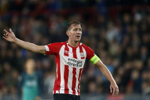 Luuk de Jong of PSV during the UEFA Champions League group C match between PSV Eindhoven and Tottenham Hotspur FC at the Phillips stadium on October 24, 2018 in Eindhoven, The Netherlands UEFA Champions League 2018 2019 xVIxVIxImagesx xJeroenxPutmansxIVx 12771101