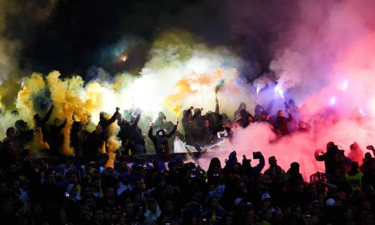 Sport Themen der Woche KW46 Sport Bilder des Tages SOCCER - UEFA NL, AUT vs BIH VIENNA,AUSTRIA,15.NOV.18 - SOCCER - UEFA Nations League, OEFB international match Länderspiel Austria vs Bosnia and Herzegovina. Image shows fans of BIH. GEPAxpictures xPhilippxBrem