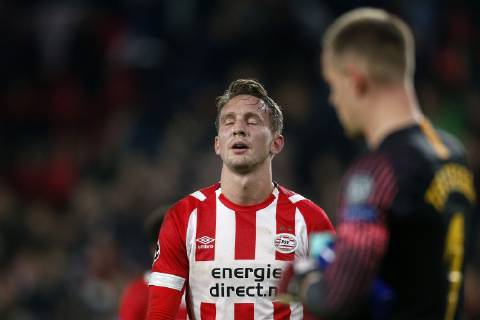 Luuk de Jong of PSV during the UEFA Champions League group C match between PSV Eindhoven and FC Barcelona Barca at the Phillips stadium on November 28, 2018 in Eindhoven, The Netherlands UEFA Champions League 2018 2019 xVIxVIxImagesx xJeroenxPutmansxIVx 12927183