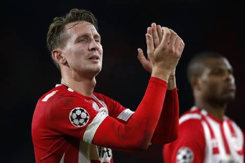 Luuk de Jong of PSV during the UEFA Champions League group C match between PSV Eindhoven and FC Barcelona Barca at the Phillips stadium on November 28, 2018 in Eindhoven, The Netherlands UEFA Champions League 2018 2019 xVIxVIxImagesx xJeroenxPutmansxIVx 12927195