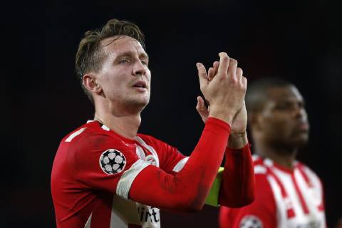 Luuk de Jong of PSV during the UEFA Champions League group C match between PSV Eindhoven and FC Barcelona Barca at the Phillips stadium on November 28, 2018 in Eindhoven, The Netherlands UEFA Champions League 2018 2019 xVIxVIxImagesx xJeroenxPutmansxIVx 12927197