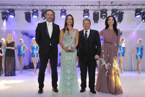 Yann Antony Noghes - Bianca Senna (Niece de Ayrton Senna) - Sergey Egorov - Lorena Baricalla CELEBRITES : Monaco World Sports Legends Award - Monaco - 08 12 2018 NorbertScanella Panoramic 