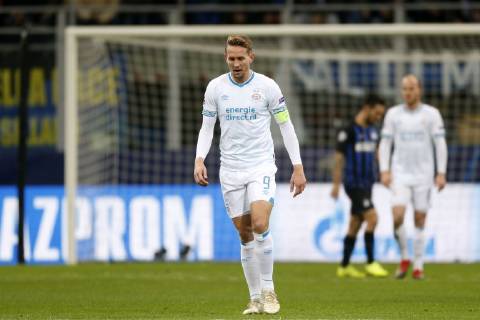 Luuk de Jong of PSV during the UEFA Champions League group C match between Internazionale Milan and PSV Eindhoven at Stadio Giuseppe Meazza on December 11, 2018 in Milan, Italy UEFA Champions League 2018 2019 xVIxVIxImagesx xJeroenxPutmansxIVx 13047455
