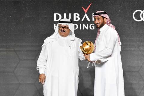 Photo LaPresse - Marco Alpozzi January 03, 2019 Dubai, United Arab Emirate Globe Soccer Award 2019 - 10th edition In the pic: Arab Career Award, Sami Al-Jabel  Copyright: xMarcoxAlpozzi LaPressex