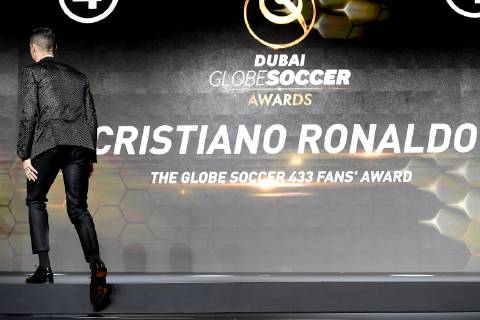 Foto Fabio Ferrari - LaPresse 03 Gennaio 2019 Dubai ( Emirati Arabi ) Globe Soccer Award 2019 - Decima Edizione. Nella foto: Cristiano Ronaldo photo Fabio Ferrari LaPresse January 03, 2019 Dubai (Unated Arab Emirate) Sport Globe Soccer Award 2016 - 10th Edition. In the pic: Cristiano Roanaldo  Copyright: xFabioxFerrari LaPresse LaPresse x