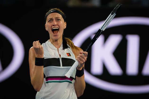 Sport Themen der Woche KW04 Sport Bilder des Tages January 22, 2019 - Melbourne, AUSTRALIA - Petra Kvitova of the Czech Republic celebrates winning her quarter-final match at the 2019 Australian Open Grand Slam tennis tournament 2019 Australian Open - 21 Jan - ZUMAa181 20190122_zaa_a181_011 Copyright: xAFP7x