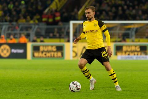 Dortmund, Germany 26.01.2019, 1. Bundesiga, 19. Spieltag, BV Borussia Dortmund - Hannover 96, Marcel Schmelzer (BVB) in aktion, controls the ball ( DeFodi001