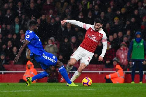 Football - 2018 2019 Premier League - Arsenal vs. Cardiff City Arsenal s Sead Kolasinac is fouled by Cardiff City s Bruno Ecuele Manga leading to the penalty, at The Emirates. COLORSPORT ASHLEY WESTERN