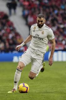 Real Madrid s Karim Benzema during La Liga match between Atletico de Madrid and Real Madrid at Wanda Metropolitano Stadium in Madrid, Spain. February 09, 2019. (201902090293)