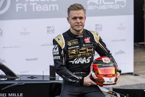 February 18, 2019 - Barcelona, Barcelona, Spain - Kevin Magnussen from Denmark with 20 Rich Energy Haas F1 Team portrait during the Formula 1 2019 Pre-Season Tests at Circuit de Barcelona - Catalunya in Montmelo, Spain on February 18, 2019. Formula 1 2019 Pre-Season Tests - Day 1 - ZUMAn230 20190218_zaa_n230_129 Copyright: xXavierxBonillax