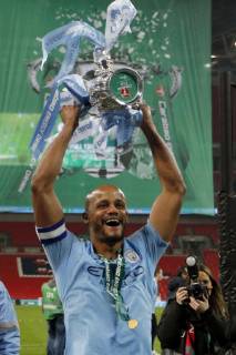 Vincent Kompany of Manchester City celebrates during the EFL Carabao Cup Final between Chelsea and Manchester City at Wembley Stadium, London, England on 24 February 2019. Copyright: xCarltonxMyriex 23150030