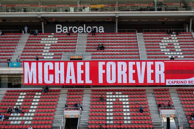 Sport Themen der Woche KW09 Sport Bilder des Tages February 27, 2019 - Montmelo, BARCELONA, Spain - BARCELONA, SPAIN 27 of February 2019. Michael Schumacher flag supporters during the winter Test at Circuit de Barcelona Catalunya. F1 - WINTER TESTS 2 - BARCELONA - 2019 - ZUMAa181 20190227_zaa_a181_136 Copyright: xAFP7x