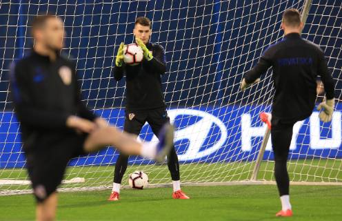 Fußball, Nationalteam Kroatien Training Croatian national football team training 20.03.2019. , Zagreb - On stadium Maksimir Croatian national football team held a training before qualifying matches for Euro 2020 against Azerbaijan and Hungary. Dominik Livakovic MarkoxPrpic PIXSELL