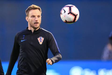Fußball, Nationalteam Kroatien Training Croatian national football team training 20.03.2019. , Zagreb - On stadium Maksimir Croatian national football team held a training before qualifying matches for Euro 2020 against Azerbaijan and Hungary. Ivan Rakitic MarkoxPrpic PIXSELL