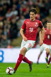 Patrik Schick of Czech Republic during the UEFA EURO EM Europameisterschaft Fussball Qualifier EM Europameisterschaft Group A match between England and Czech Republic at Wembley Stadium, London, England on 22 March 2019. Copyright: xSalvioxCalabresex 23430040