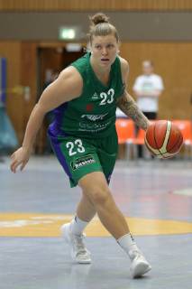 Göttingen, Sporthalle Felix-Klein-Gymnasium, 23.09.18, Basketball, DBBL, Saison 2018 19, DBBL-Pokal, Runde 2, Flippo Baskets BG 74 Göttingen gegen Chemcats Chemnitz Bild: 23 Klaudia Grudzien (Flippo Baskets BG 74)