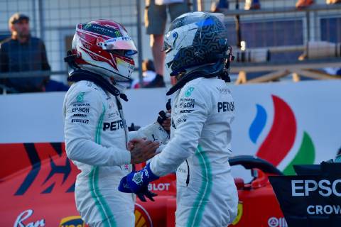 Lewis Hamilton. Valtteri Bottas; Mercedes Grand Prix, formula 1 GP, Baku Aserbaidschan 27.04.2019 Photo:mspb Jerry Andre Lewis Hamilton, Valtteri Bottas; Formel 1 GP, Aserbaidschan