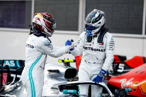 Lewis Hamilton; Valtteri Bottas; Mercedes Grand Prix, formula 1 GP, Baku Aserbaidschan 28.04.2019 Photo:mspb Jerry Andre Lewis Hamilton; Valtteri Bottas; formula 1 GP, Aserbaidschan