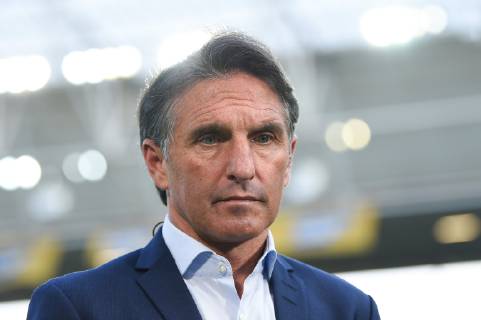 28.04.2019, xmeix, Fussball, 1. Bundesliga, TSG 1899 Hoffenheim - VfL Wolfsburg, emspor, v.l. Bruno Labbadia (Trainer VfL Wolfsburg) DFL regulations prohibit any use of photographs as image sequences and or quasi-video. 1. Fussball Bundesliga, TSG 1899 Hoffenheim - VfL Wolfsburg Sinsheim Copyright: xEIBNER Meiserx EP_MEIS