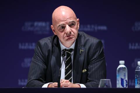 June 5, 2019 - Paris, France - GIANNI INFANTINO is re-elected president of Fifa during the 69th FIFA Congress held in the city of Paris in France. Gianni Infantino is Re-Elected President of Fifa - ZUMAc233 20190605_spo_c233_033 Copyright: xVanessaxCarvalhox