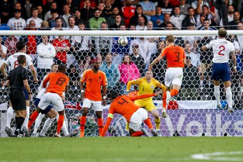 GUIMARAES, 06-06-2019, Estadio D. Afonso Henriques , UEFA Nations League Semi Final. Chance for Netherlands player Matthijs de Ligt during the game Netherlands - England Netherlands - England x3610758x Copyright: