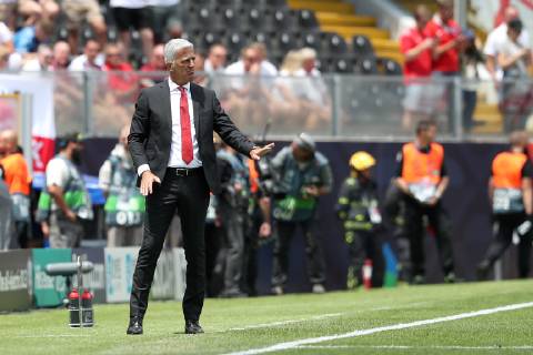 June 9, 2019 - Guimaraes, Portugal - Switzerland s head coach Vladimir Petkovic gestures during the UEFA Nations League Third-place football match between Switzerland and England, at the Dom Afonso Henriques stadium in Guimaraes, Portugal, on June 9, 2019. Switzerland vs England - UEFA Nations League Third-place match - ZUMAn230 20190609_zaa_n230_062 Copyright: xPedroxFiuzax