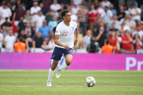 Switzerland v England UEFA Nations League 3rd Place Play-off Trent Alexander-Arnold of England in action during the UEFA Nations League 3rd Place Play-off match at Estadio D. Afonso Henrique, Guimaraes Content Not Available For UK Newspapers Copyright: xPaulxChestertonx FIL-13338-0028