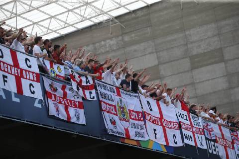 Switzerland v England UEFA Nations League 3rd Place Play-off The England fans get behind their side during the UEFA Nations League 3rd Place Play-off match at Estadio D. Afonso Henrique, Guimaraes Content Not Available For UK Newspapers Copyright: xPaulxChestertonx FIL-13338-0073