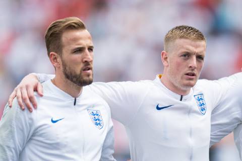 Guimaraes, Portugal, 09.06.2019, UEFA Nations League, 3. Platz, Schweiz - England, Harry Kane (England) and Goalkeeper Jordan Pickford (England) look on ( Defodi-09-531-002647