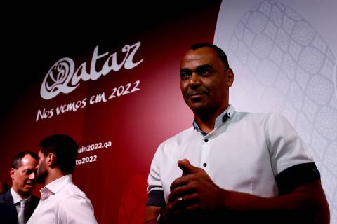Brazilian former soccer player Marcos Evangelista de Moraes Cafu participates in an exhibition on the Qatar 2022 World Cup, organized by the World Cup 2022 Organizing Committee, in Sao Paulo, Brazil, 21 June 2019. Cafu was appointed as one of the ambassadors of the event. Cafu appointed Qatar 2022 ambassador in Sao Paulo !ACHTUNG: NUR REDAKTIONELLE NUTZUNG!  Copyright: xMarceloxChellox AME5562 20190621-636967426466996818