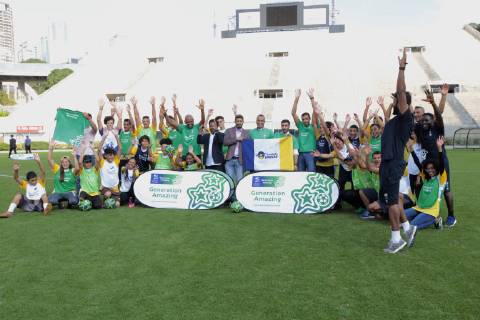 June 21, 2019 - Sao Paulo, Brazil - CAFU, two-time World Cup champion takes part in a footballing activity with the Supreme Committee for Delivery & Legacy (SC) Generation Amazing programme and a group of kids, at Pacaembu Stadium, in Sao Paulo. Announcement of Cafu as an ambassador for the Qatar World Cup 2022 - ZUMAl146 20190621_zaf_l146_022 Copyright: xPauloxLopesx